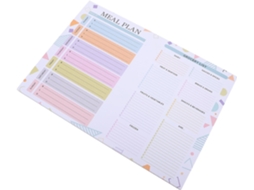 Planejador De Repas Hebdomadaire Com Carnet De Lista De Cursos Em Papel Magnético Estrutura Claire Para