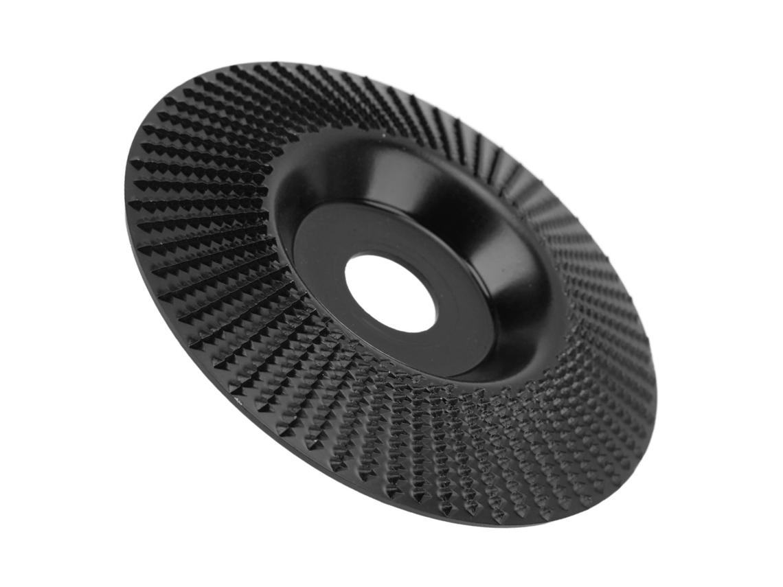Disco de desbaste e conformação de carboneto de tungstênio resistente ao desgaste, 125 mm, para trabalhos em madeira (preto)