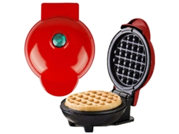 Mini Máquina De Waffles Redonda Vermelha Para Bolos