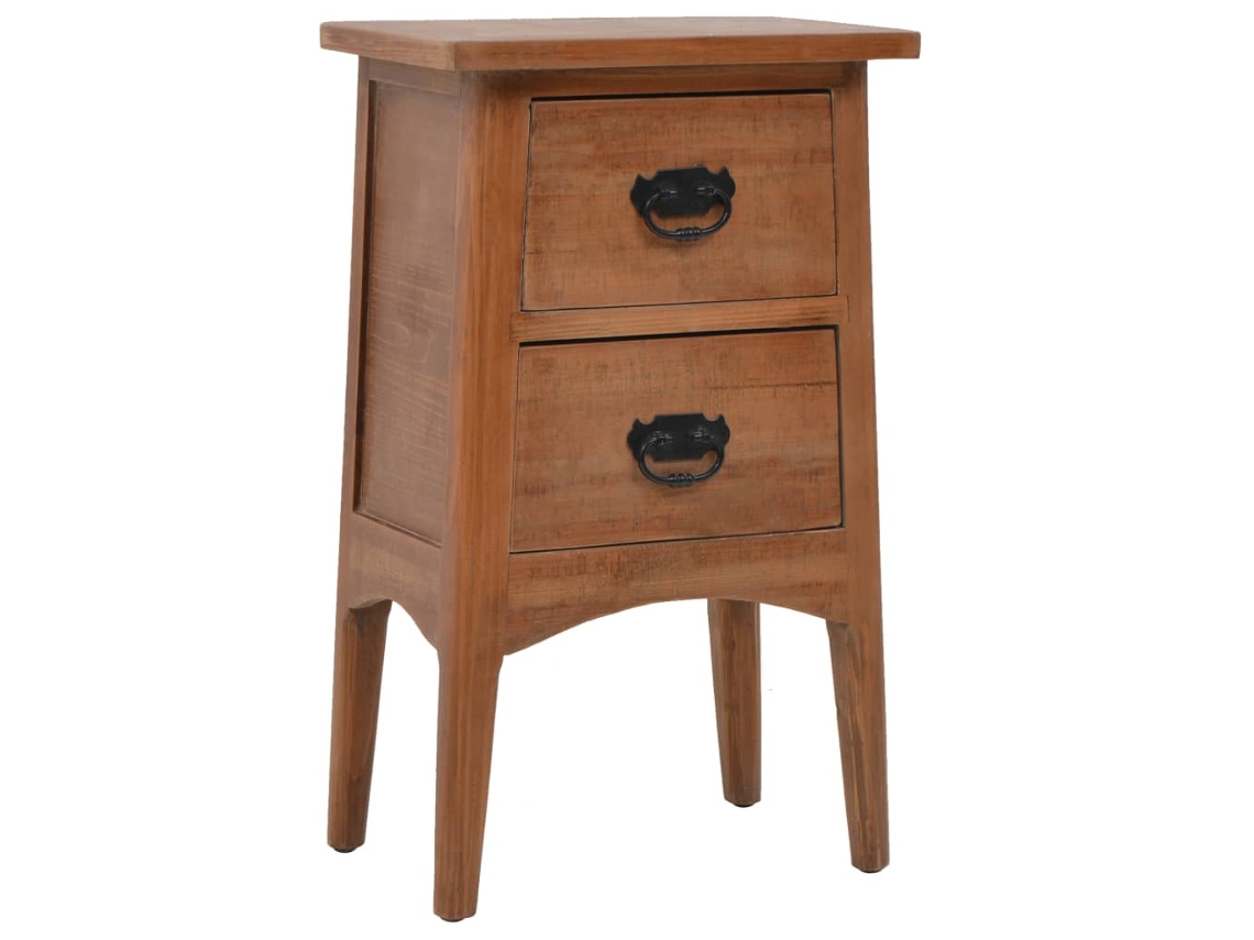 Bedside Cabinet, Bedside Cabinets Vidaxl Marrom Madeira De Abeto