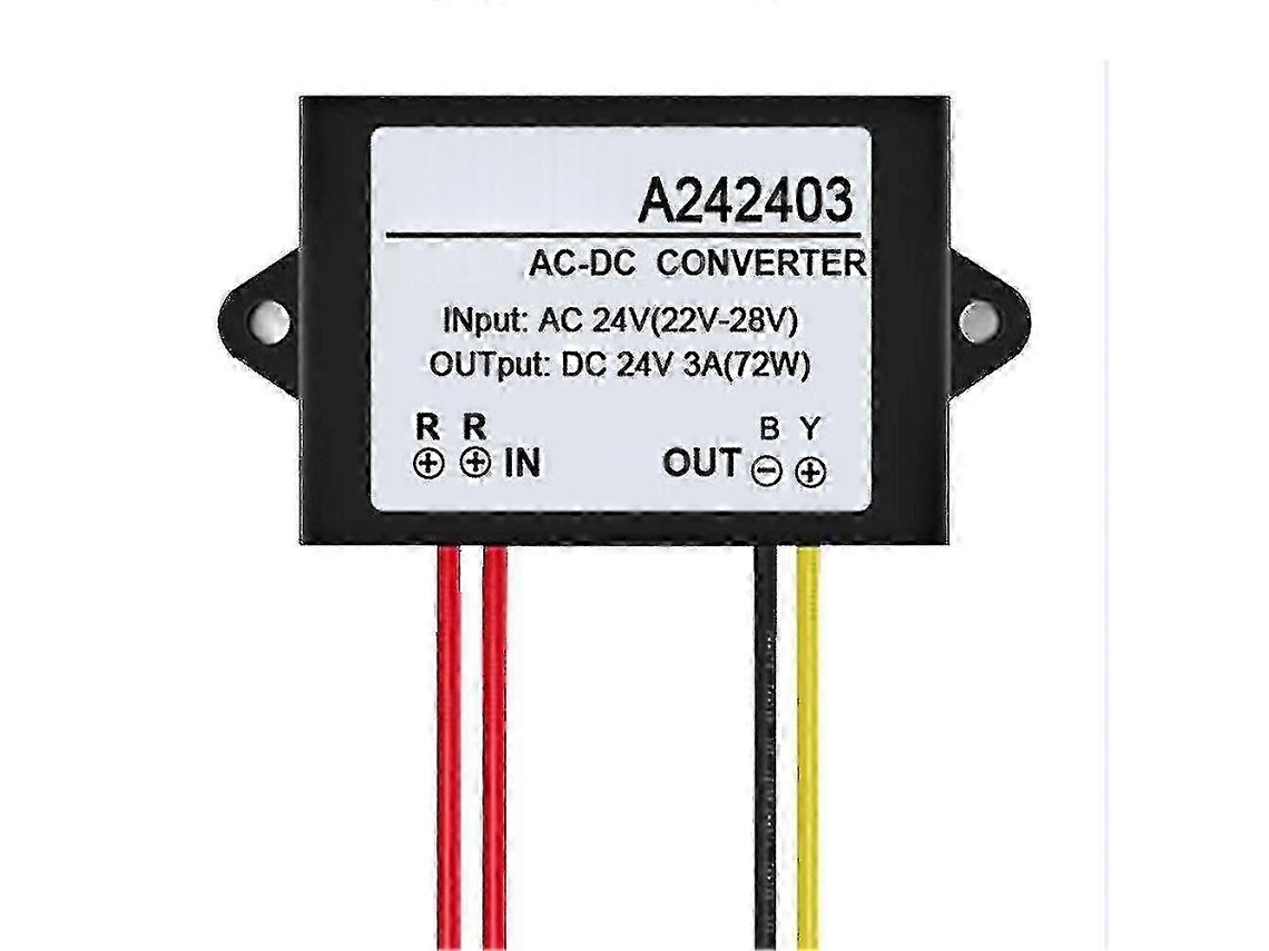Módulo Adaptador Conversor De Fonte De Alimentação À Prova Dágua Mini Ca 24 V Para Cc 24 V 1/2/3 A Qinhai Br Slowmoose