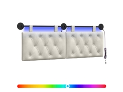 Conjunto 1 Cabeceira Moderna Vidaxl Creme Veludo (150 X 55 X 7 Cm)