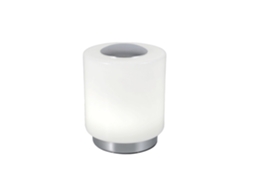 Simi Candeeiro de Mesa Led Integrado em Metal e Vidro Sopro Cromado 8w 3000k Branco Quente Regulável Ao Toque, Código Artigo 3257 30 138 FABAS LUCE