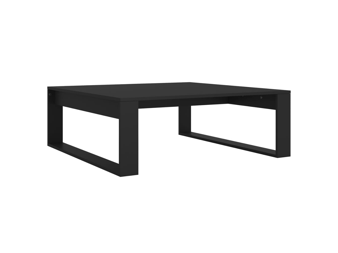 Coffee Table, Coffee Tables Vidaxl Preto Madeira Processada (100 X 100 Cm)