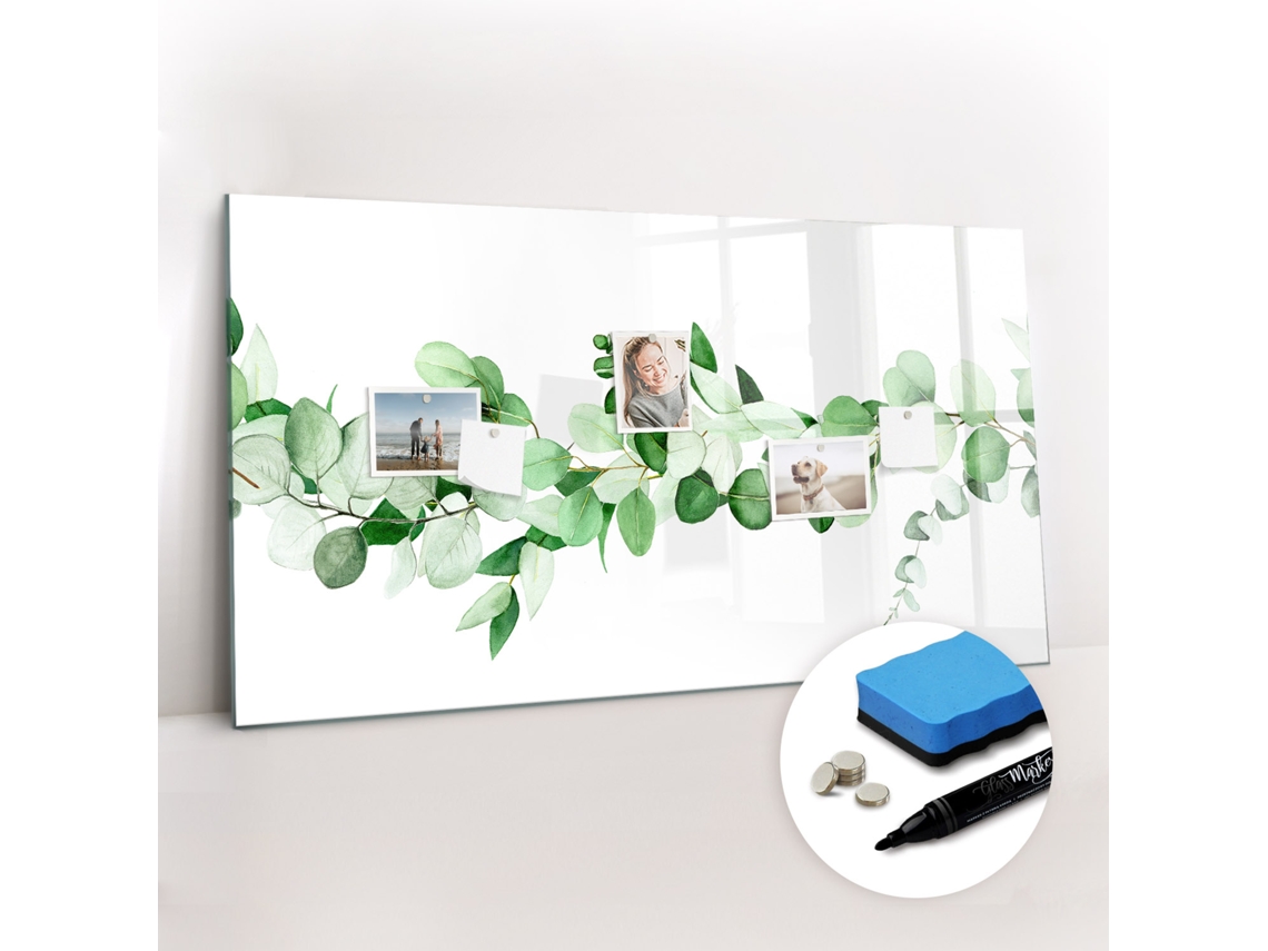 Quadro Magnético De Parede Ramo De Planta Para A Sala De Estar Espelharte (120x60 Cm)