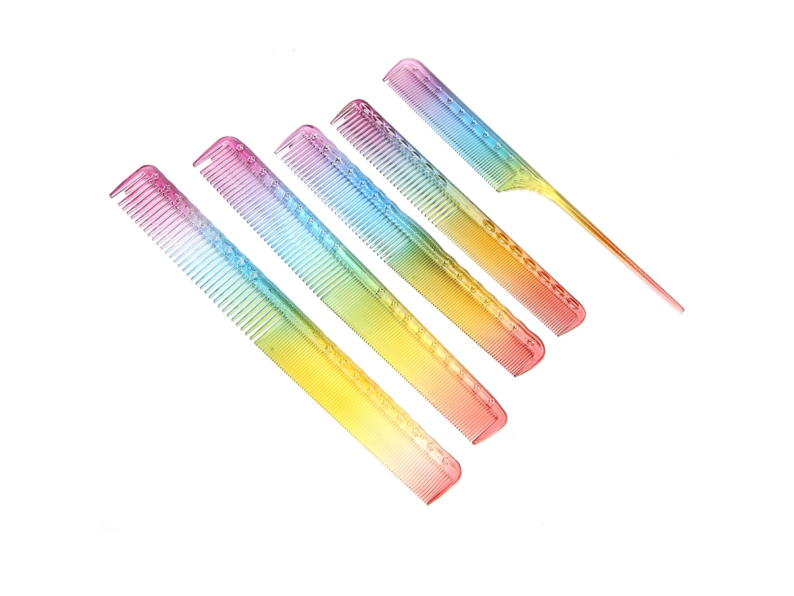 5pcs Pentes Profissionais De Corte De Cabelo Para Cabeleireiro E Salão De Beleza Estilo