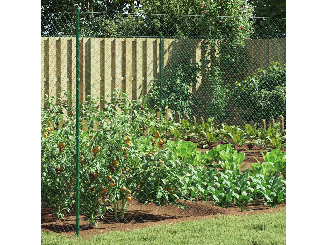 Vidaxl Cerca de Malha Verde 2 X 20 M Aço