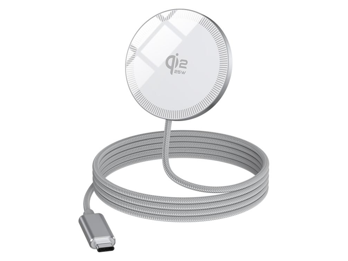 Carregador Portátil Magnético Sem Fio 25w com Interface Tipo C compatível com iPhone 12 a 17 branco XIAOMOYU