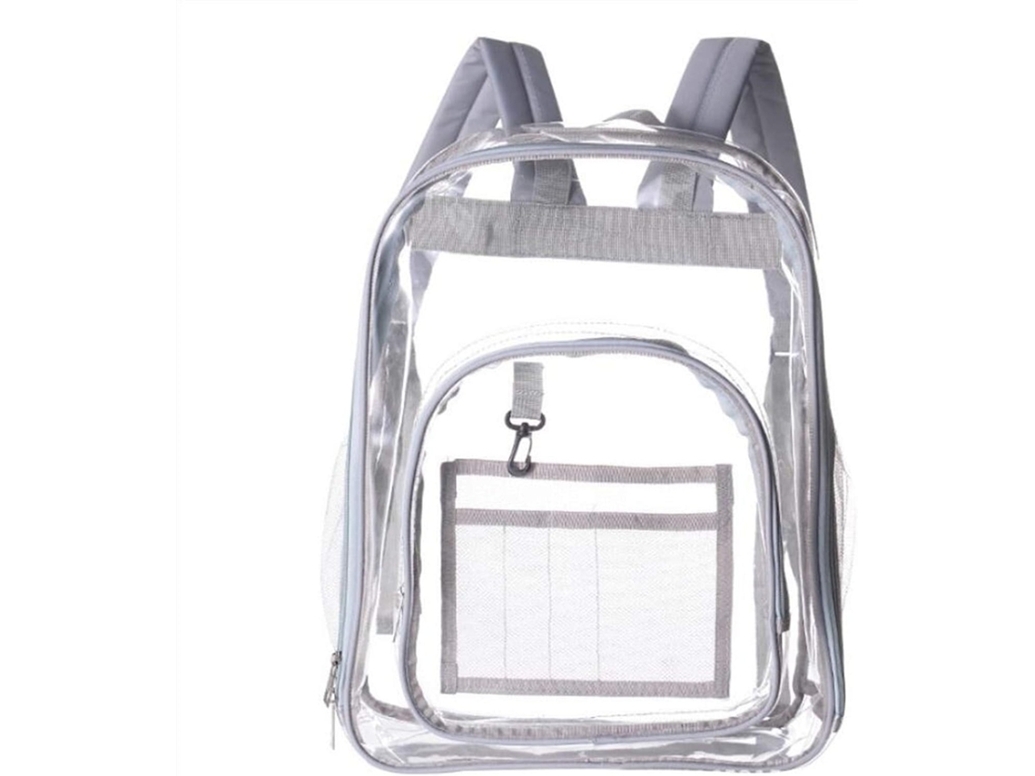 Mochila Transparente Impermeável - Saco De Ombro Em Pvc - Cinzento