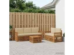 Vidaxl Conjunto De Sofás Para Exterior 6 Unid. Natural E Bege