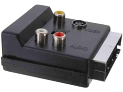 Adaptador Scart Para 3 Rca S-video, Conversor De 21 Pinos Com Interruptor