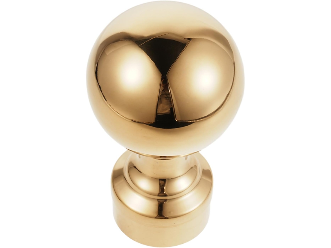 Ponteira Decorativa Kichouse para Mastro de Bandeira com Bola Dourada Às Intempéries, em Aço Inoxidável, Elegante para CHABERLU