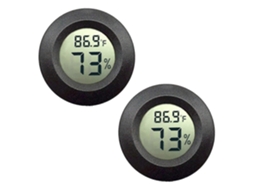 Conjunto De 2 Mini Termômetros Higrômetros Digitais Com Display Lcd Para Uso Interno E Externo.