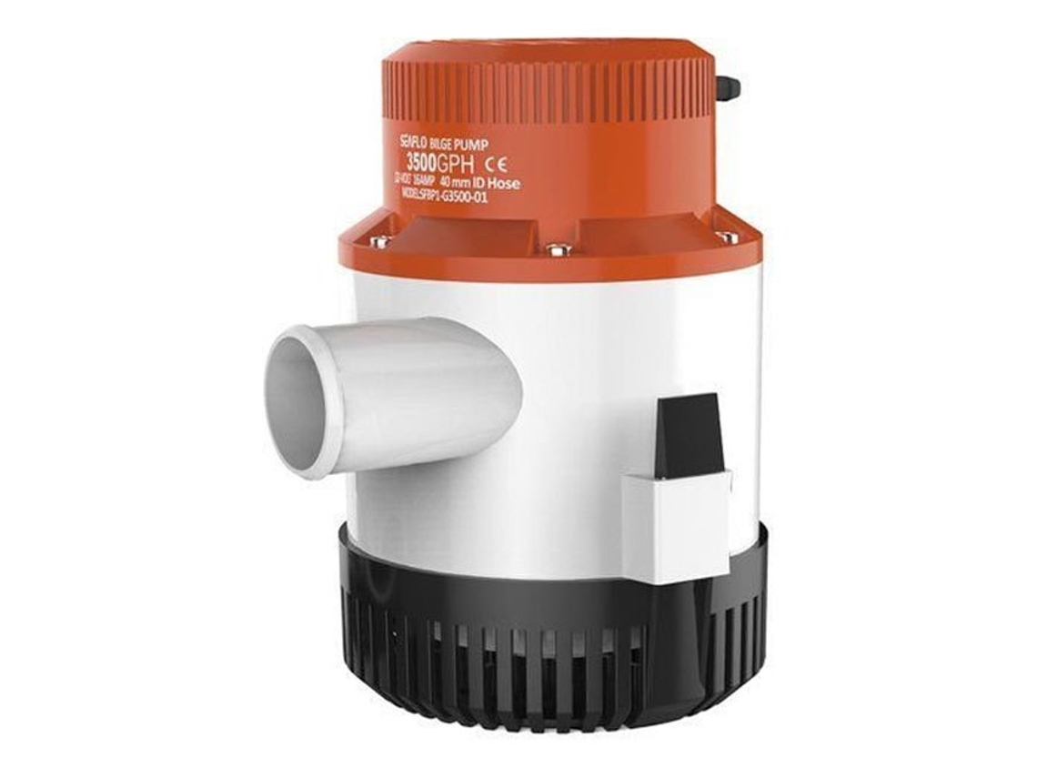 Series 350 Gph 12V 1A 1 Porão Bombear Branco Laranja Pretoseaflo