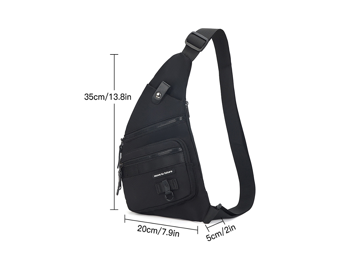 Mochila Sling Tomshoo para Homem Mochila de Peito Crossbody S/MARCA