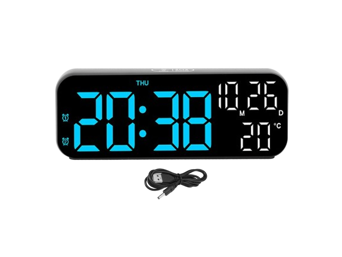 Relógio Digital Com Controle De Voz E Display Duplo Led