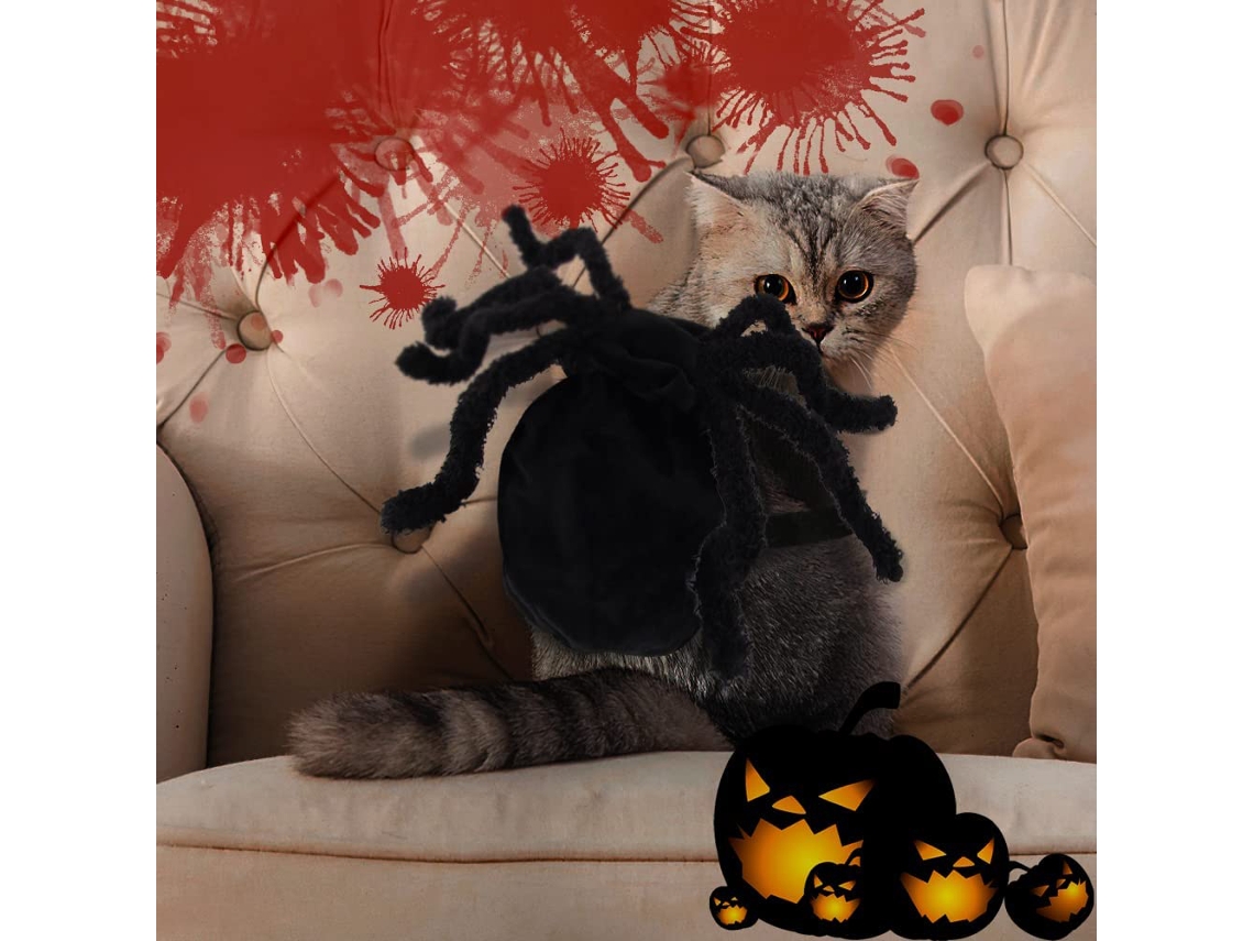 Trajes de Halloween para Cães Fantasia de Aranha para Festa de Halloween  para Cães Médios Pequenos Gatos Estilo 2