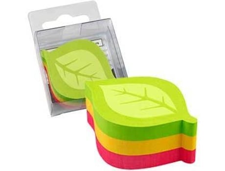 Bloco de Notas Aderentes INFONOTES Motivo Folha (5 x 5 cm)