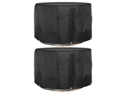 Garden Furniture Cover, Garden Furniture Covers Vidaxl Preto Polietileno (ø 125 X 75 Cm)