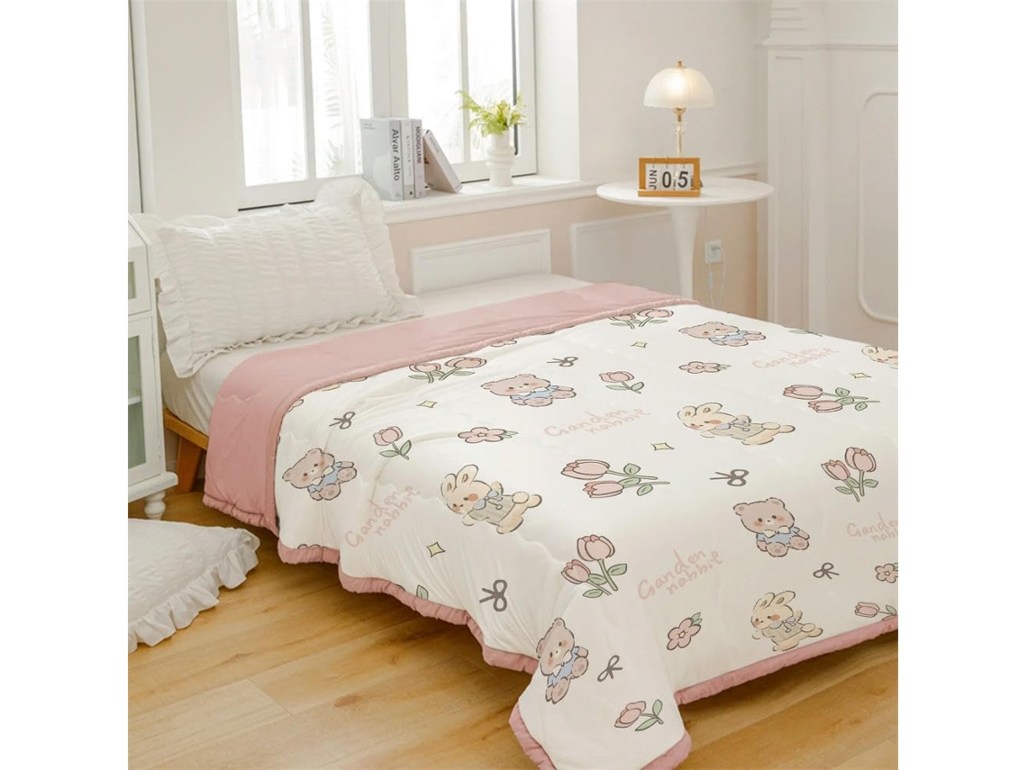 Edredom de Verão Bduck Fino e Macio para Ar Condicionado Ideal Todas as Estações Cobertor Cama Solteiro 150, M