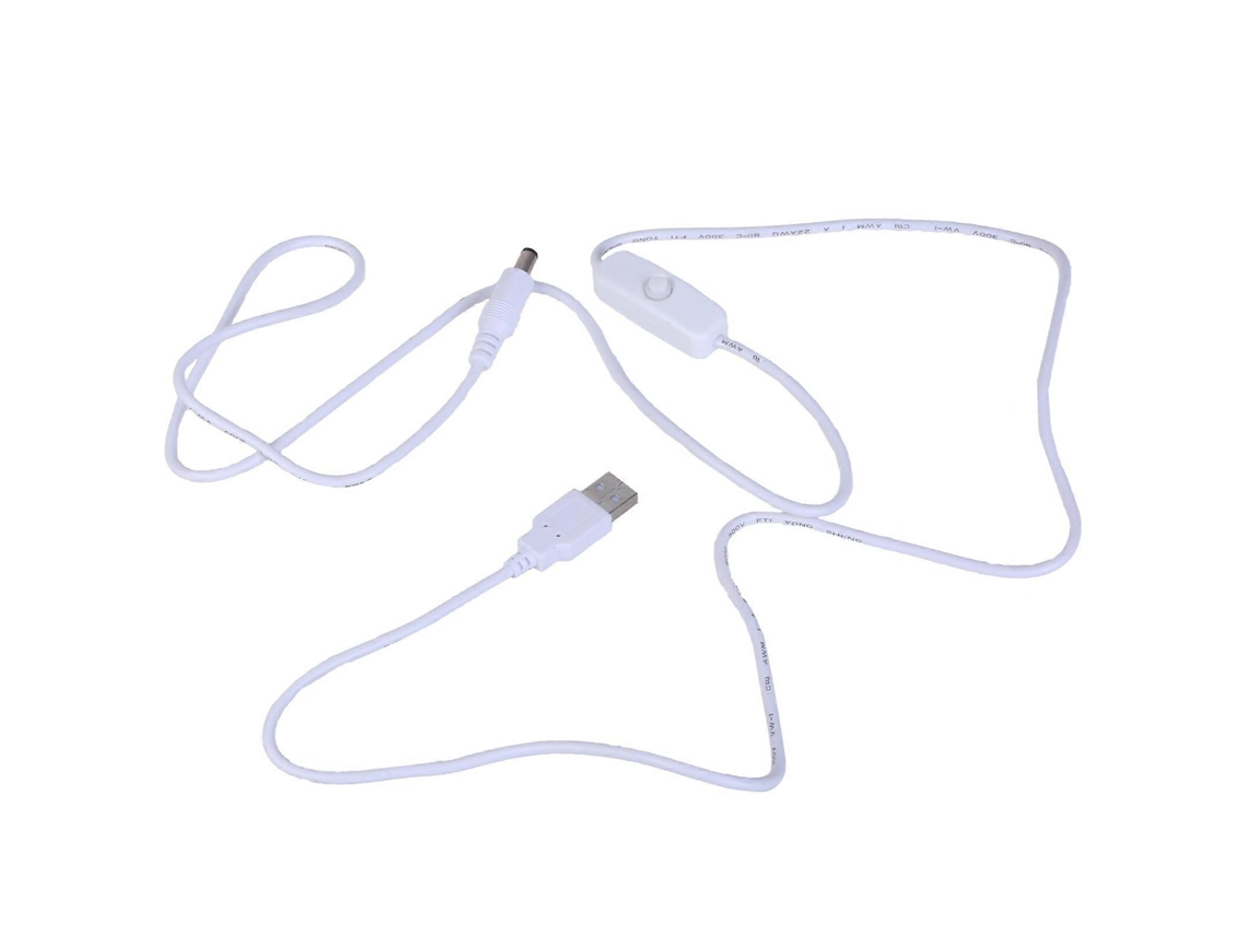 Lurelia Cabo Usb Para Dc 5,5 X 2,1 Mm, Routers E Modems, 5.5x2.1mm, 5 V, Indicador Led, Branco