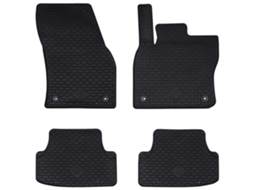 Vidaxl Tapete De Carro 4 Pcs Preto Borracha