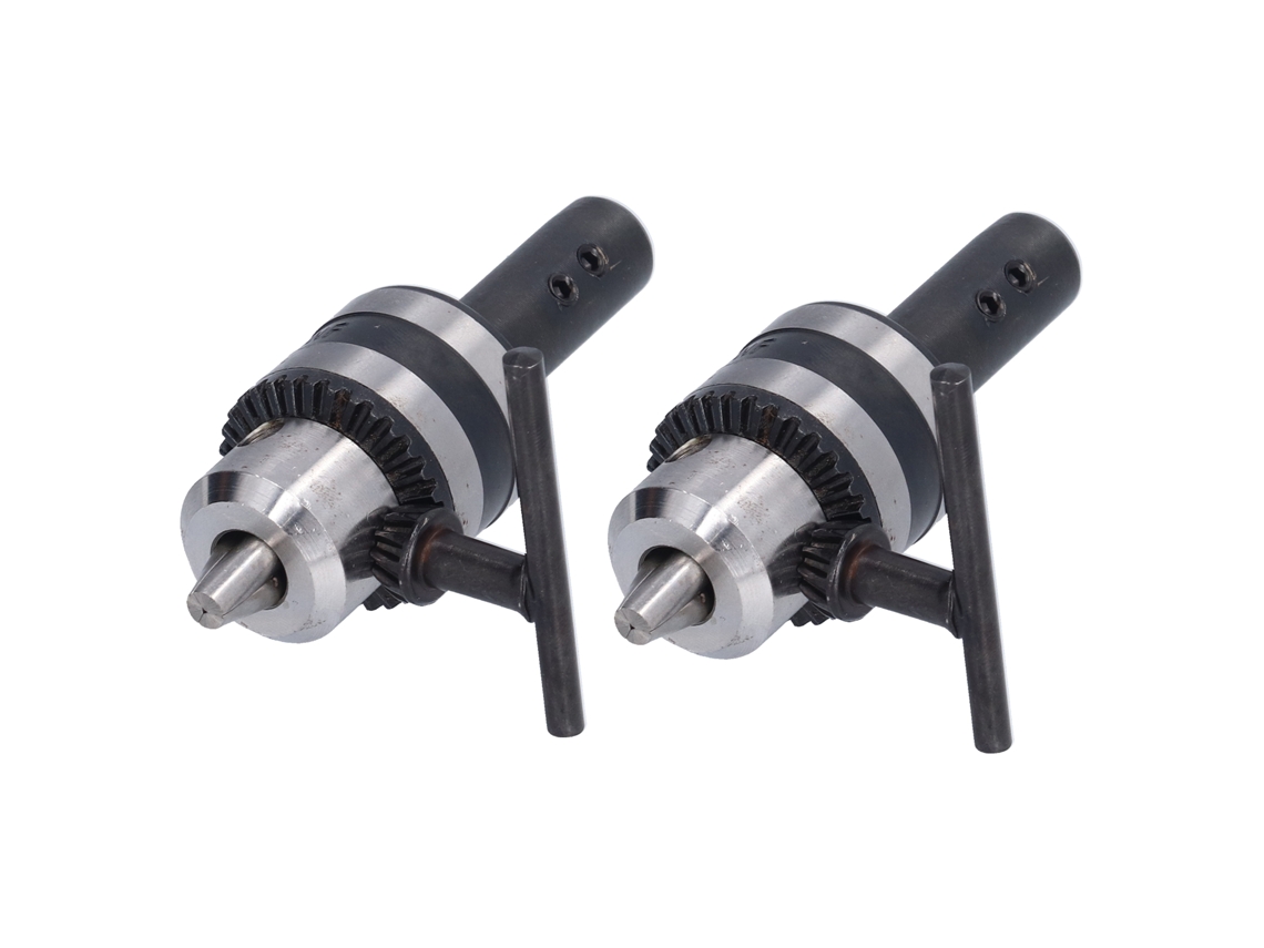 2 Conjuntos De Chave De Mandril De Furadeira Ferramenta Conversora De 3 Garras Com Mango Redondo 1/2 Polegada Alcance De Fixação 1‑10mm