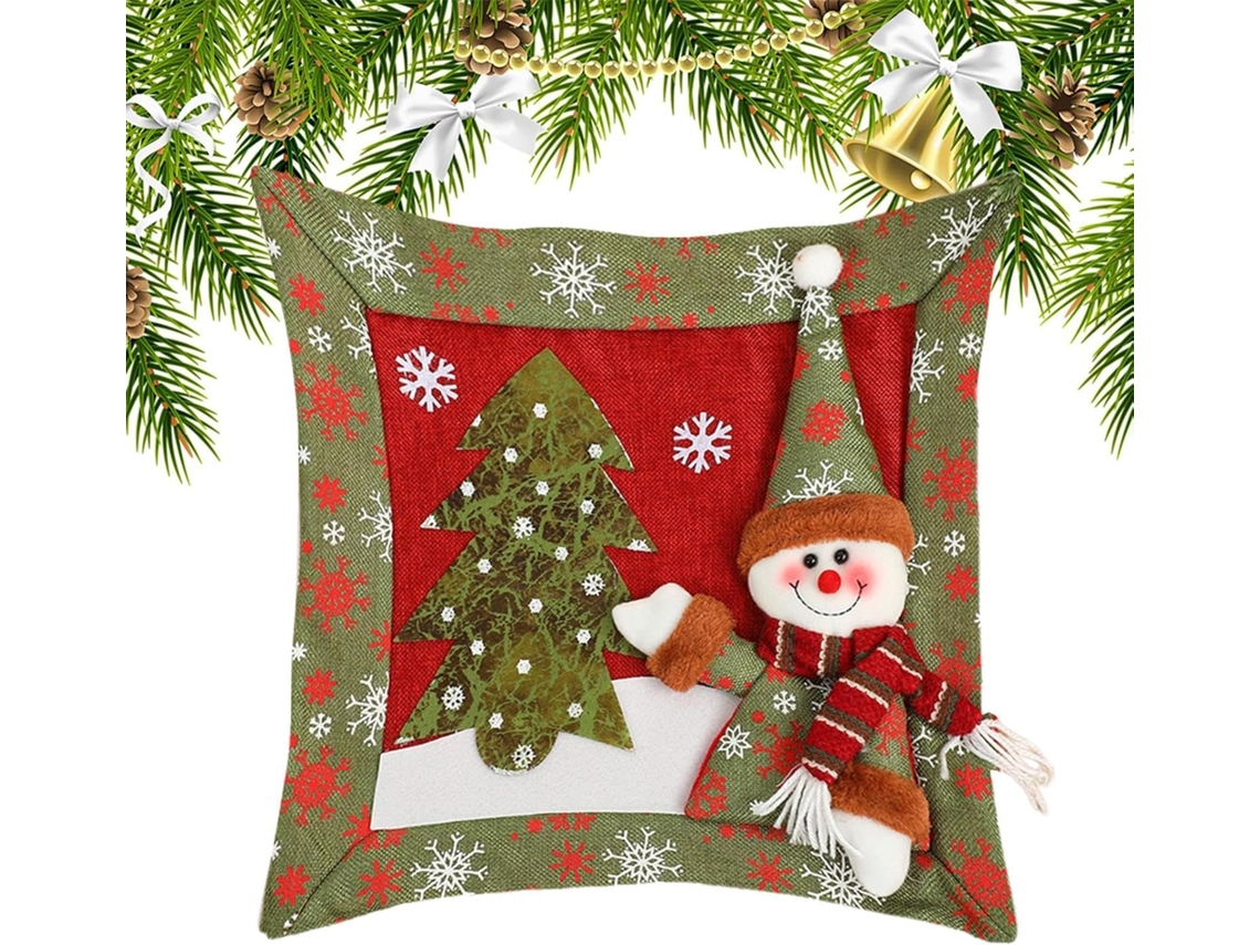 Capa De Almofada De Natal 38x38 Cm Com Estampa De |
