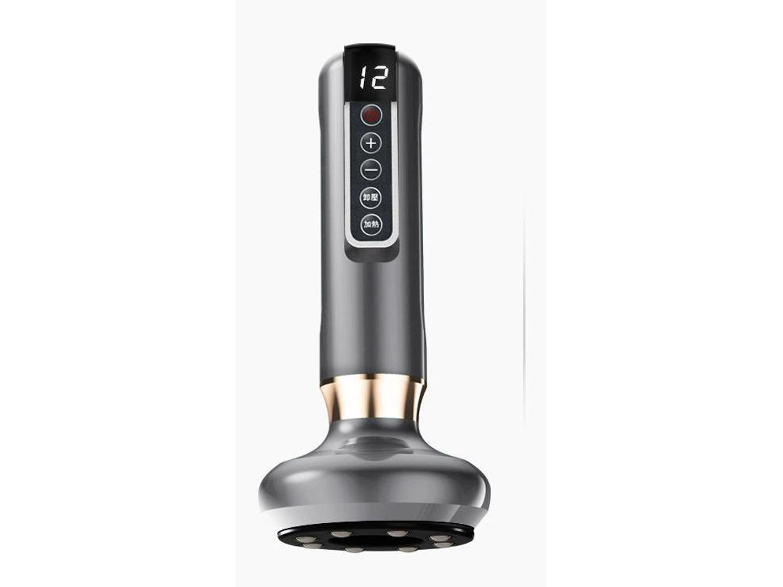 Massageador, 12 Níveis de Sucção, Carregamento Sem Fio, Anticelulite MDUG (a15 cinza)