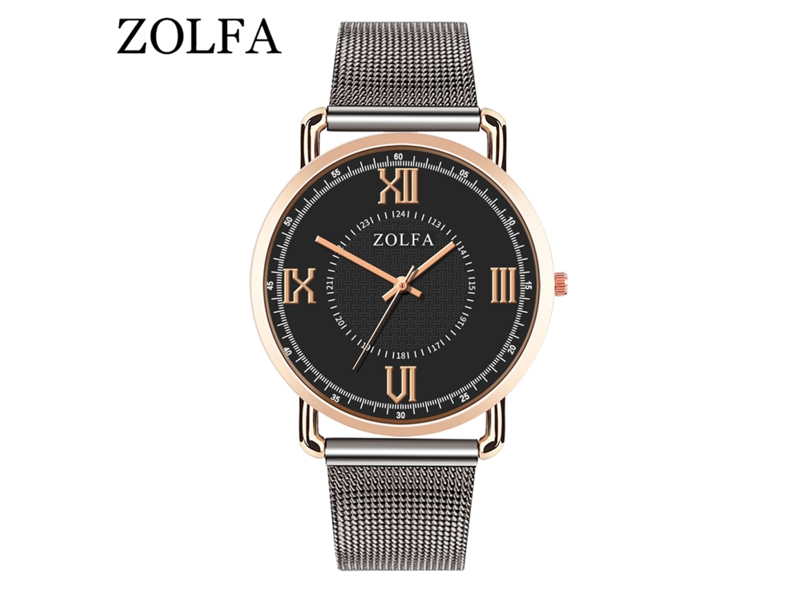 Relógio de Pulso Masculino Quartzo Mostrador Redondo Casual Elegante Preto