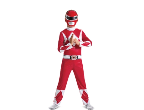 Fato de Menino LIRAGRAM ESPAÑA Power Rangers Mighty Morphin Vermelho Deluxe  (7-8 anos)