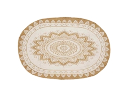Vidaxl Tapetes De Área Natural Com Impressão Branca 205 X 305 Cm Juta