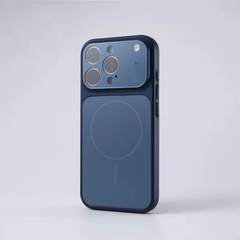 Capa Fosca Para Iphone 13 Pro (azul), Compatível Com Carregamento Sem Fio Magnético.