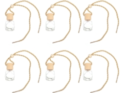 Conjunto De 6 Pingentes Vazios Para Frascos De Perfume De Carro De 8ml Em Material Sintético.