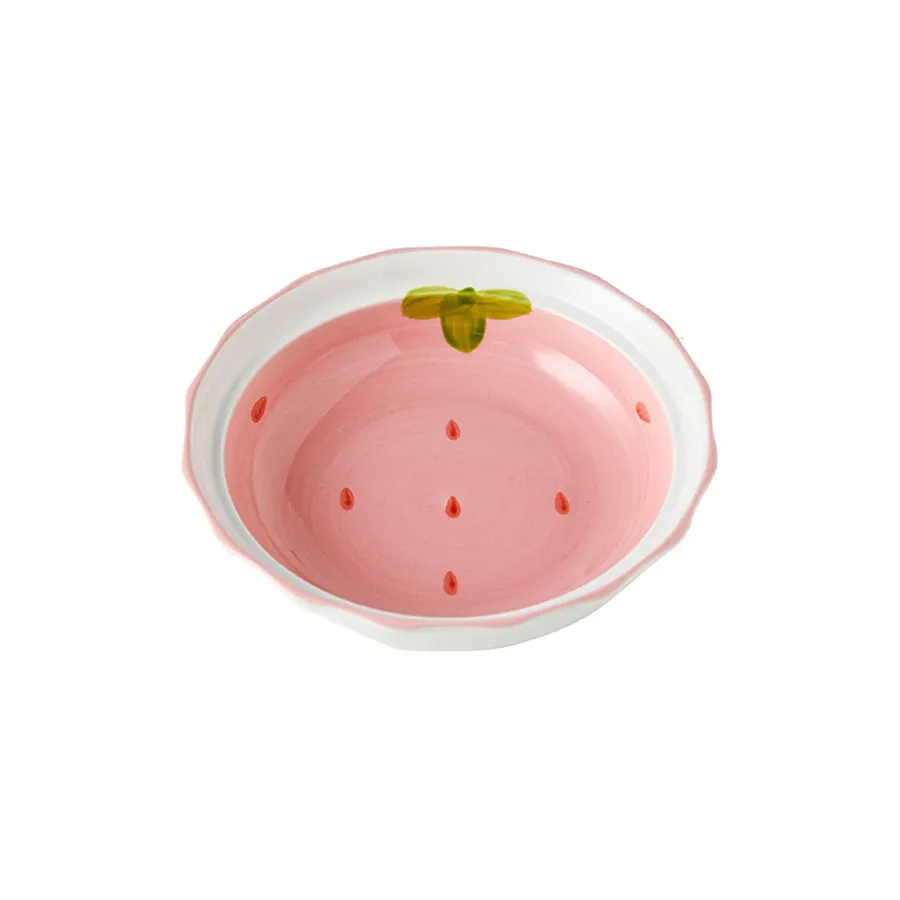 Tigela de Cerâmica Rosa para Gatos, 14 Cm , Ideal para Alimentar Cães e Gatos. MDUG (5,5 Polegadas)