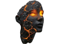 Luminária De Parede Genérica, Luminária De Parede Led Com Ilusão De Vulcão 3d, Ornamento Gótico Em Resina.