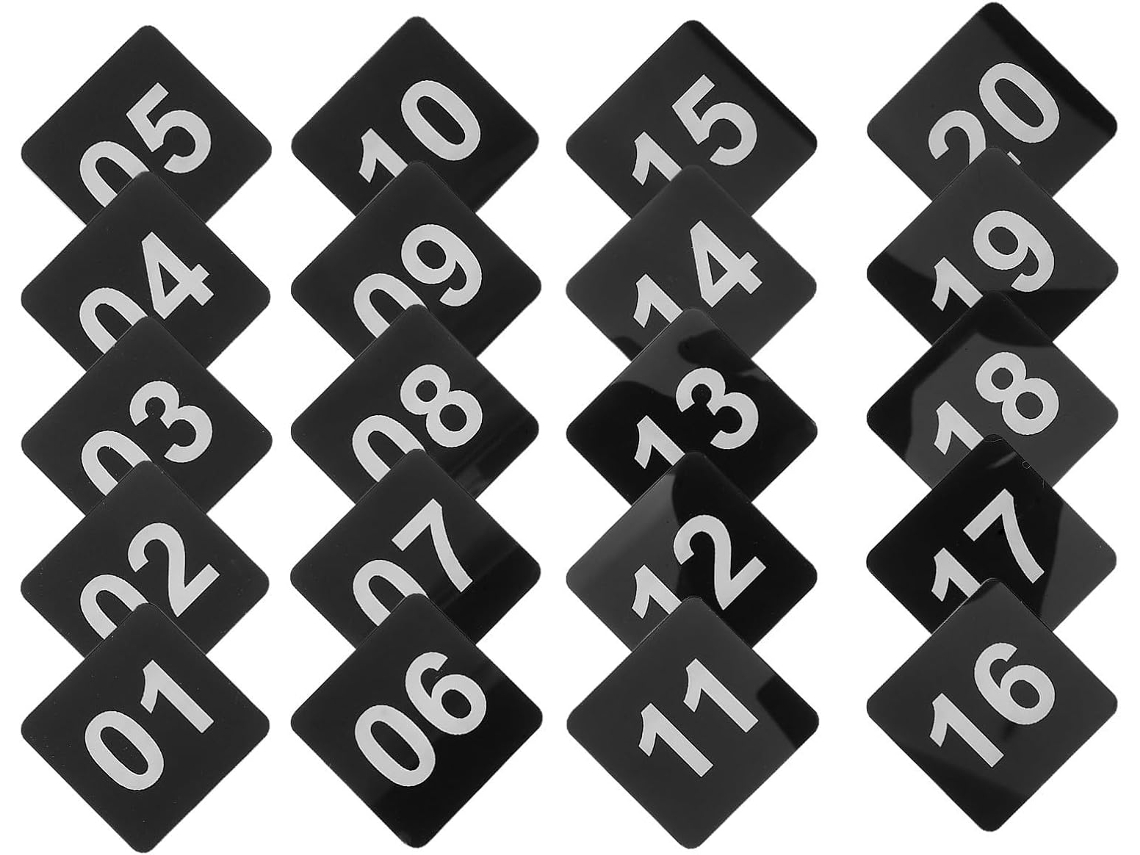 Conjunto de 20 adesivos residenciais com números Homoyoyo em acrílico, à prova d'água, para portas e carros, design exclusivo.