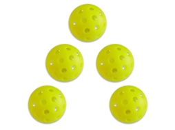 5 Bolas De Pickleball Luminosas 74mm Para Interior E Exterior Com Saco De Malha