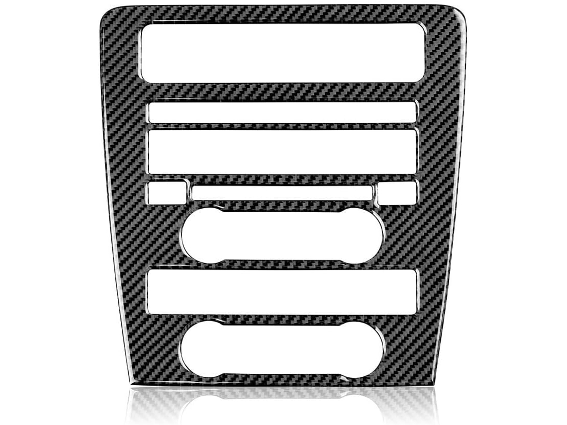 Elegante Painel De Controle Central Cd Em Fibra Carbono Para Veículos Ford Mustang 2009-2014