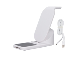 Soporte de carga inalámbrica 3 en 1 T8 Pro con carga rápida giratoria y plegable para iPhone y Apple Watch | S/MARCA