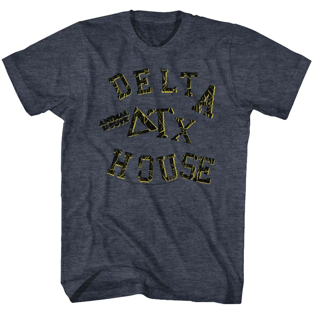 Unisex Adult T-shirt Rockinstone Animal House Movie Smashed Heather Navy Sizexl