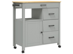 Kitchen Trolley, Kitchen Trolleys Vidaxl Cinzeto Madeira De Pinho (n/a)
