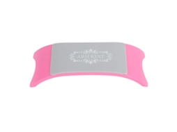 Apoio de pulso em silicone para descanso de mãos, ideal para mesa de manicure e pedicure. Cor: Rosa.