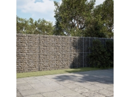 Vidaxl Cesto Gabião Com Cobertura 1000x50x200 Cm Ferro Galvanizado