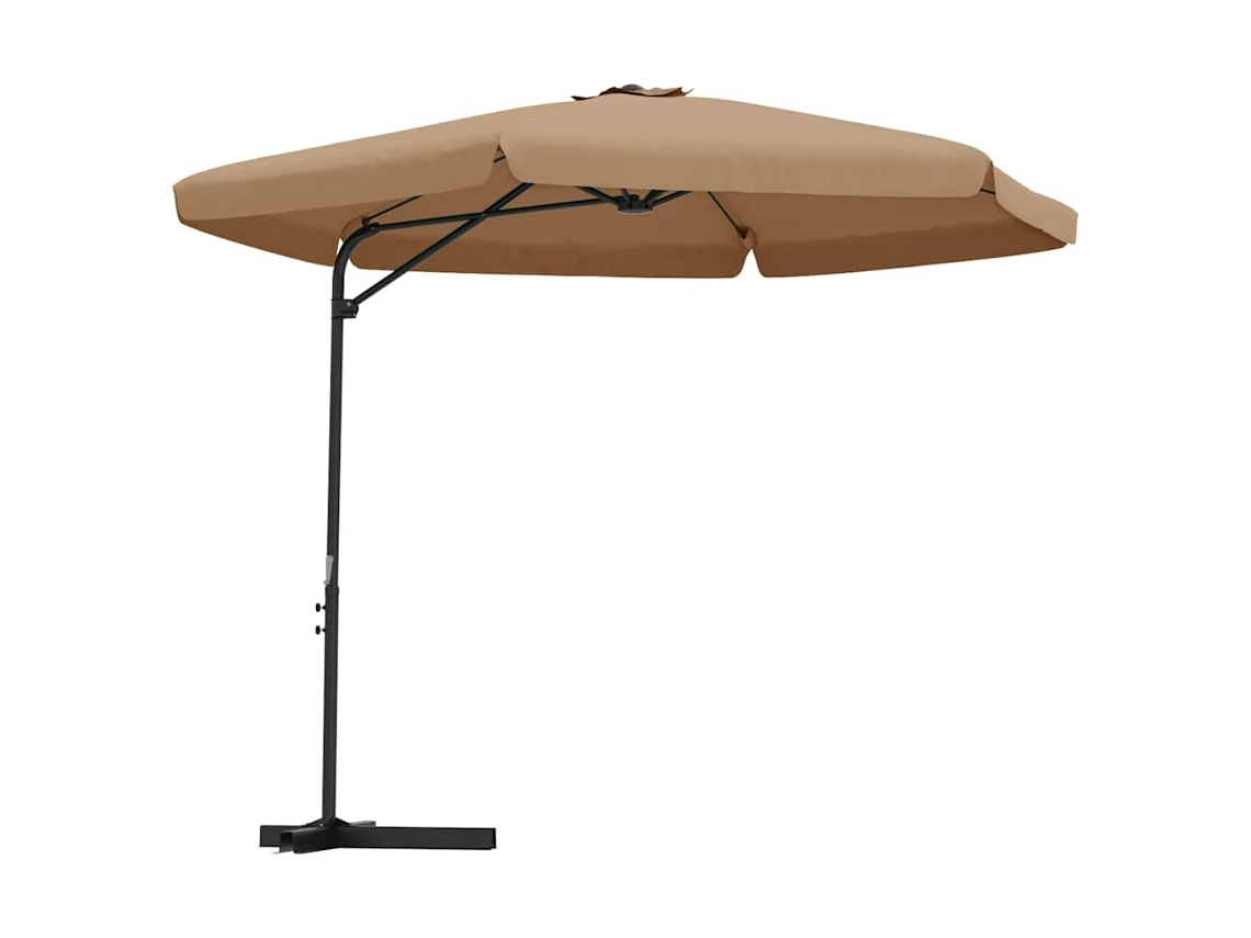 Maison Exclusive - Guarda-sol De Jardim C/ Poste De Aço 300cm Cinzento-acastanhado