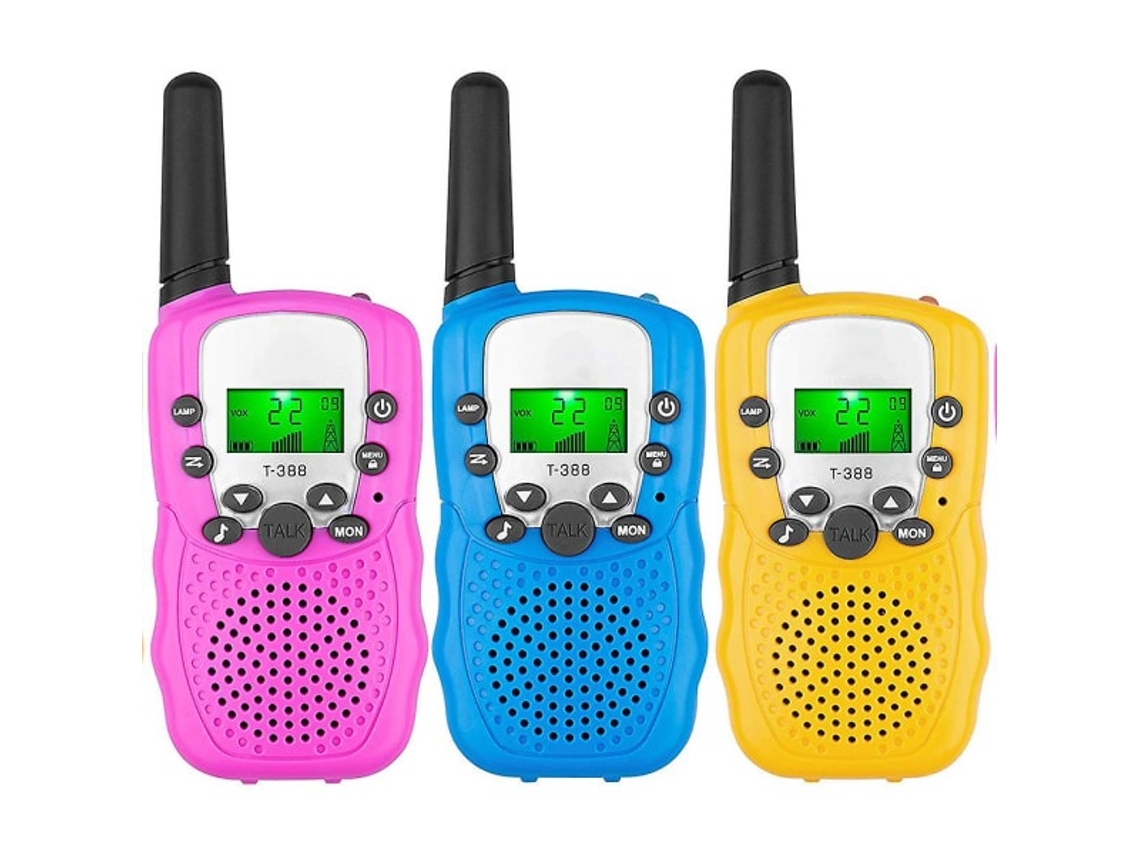 Lurelia Kit De 3 Walkie Talkies Infantis Portáteis Para Crianças A Partir De 3 Anos Com Lanterna