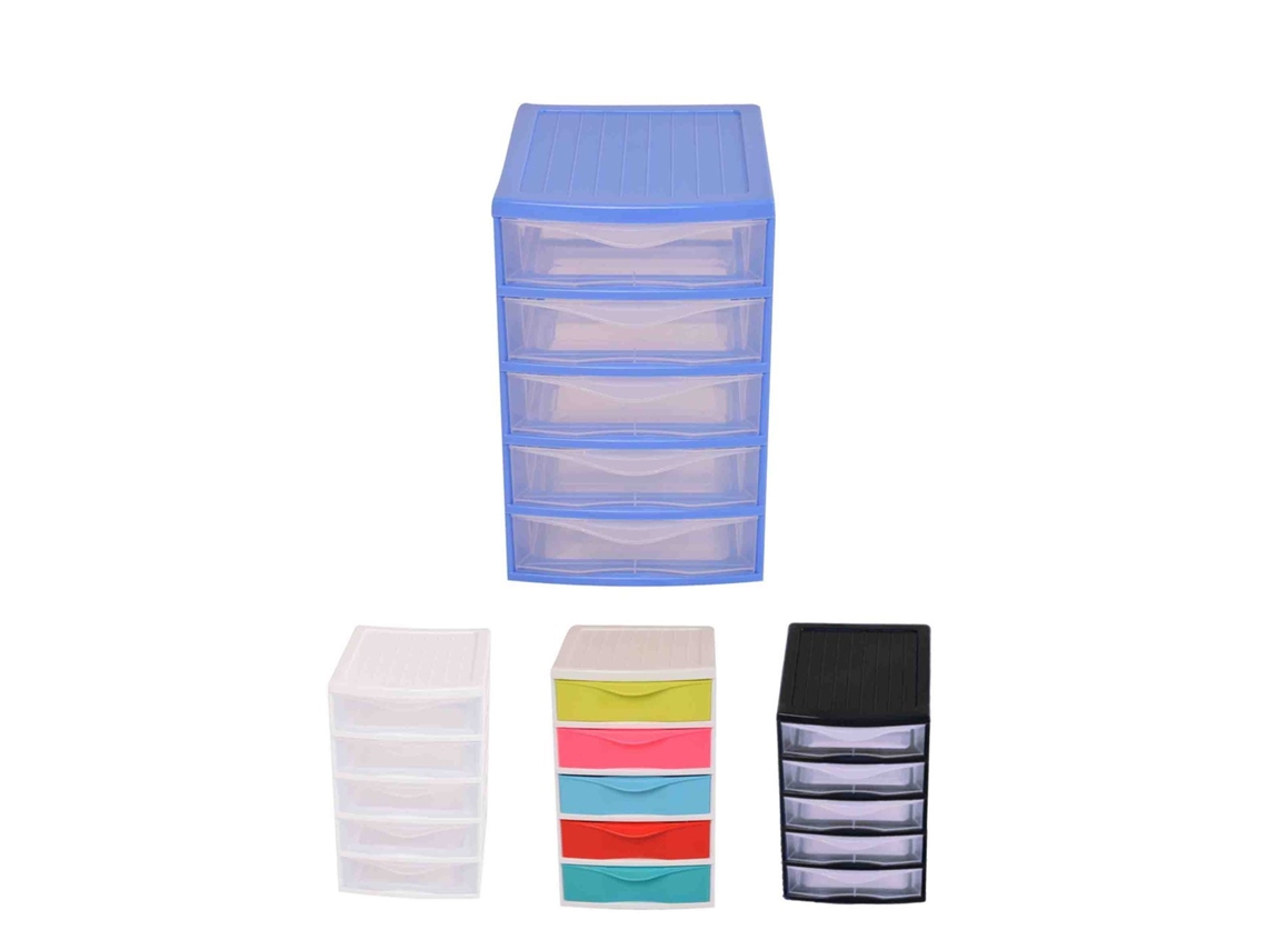 Cajonera Guadiana Multiusos - Torre Sobremesa Organizador Azul 5 Cajones