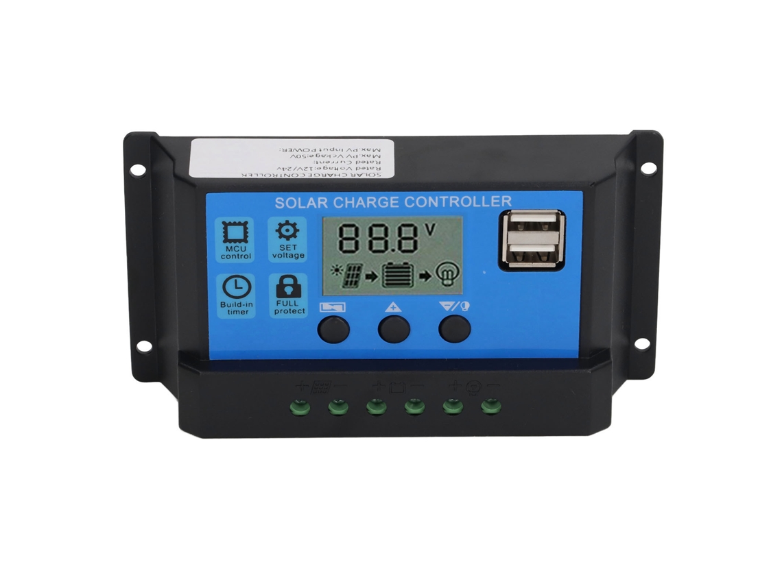 Controlador Solar Pwm Mppt 12v 24v 80a Lcd