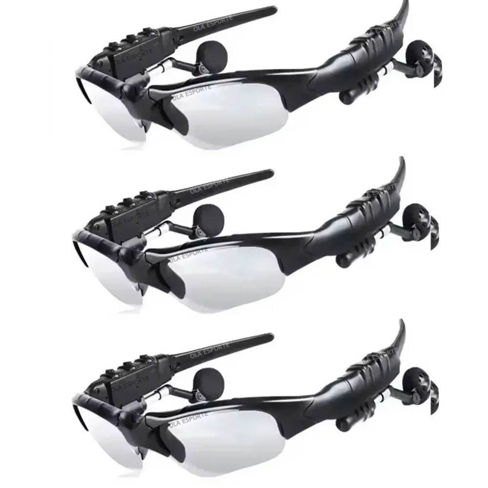 Óculos de Áudio Bluetooth MDUG para ciclismo, esportes ao ar livre, som surround e chamadas (3 brancos)