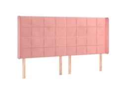 Headboard, Headboards Vidaxl Cor-de-rosa Veludo (203 X 16 X 118/128 Cm)